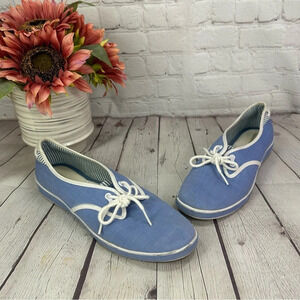 Keds grasshoppers lace-up shoe size 9 narrow blue chambray
